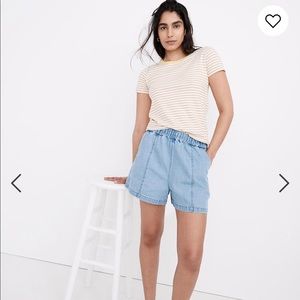 Madewell denim easy pull on shorts